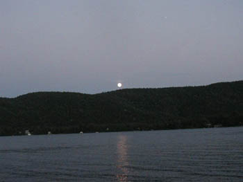moon over the mountains